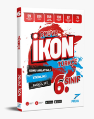 Pruva Akademi 6. Sınıf Pruva İkon Türkçe Konu Anlatımlı Etkinlikli Fasikül Seti