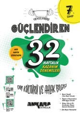 7. Sınıf 32 Haftalık Din Kültürü ve Ahlak Bilgisi Güçlendiren Kazanım Denemeleri