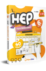 Hiper Zeka Yayınları 6. Sınıf HEP Fen Bilimleri 40 Haftalık Deneme - Türkiye Yüzyılı Maarif Modeline Uygun