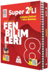 Örnek Akademi 8. Sınıf Fen Bilimleri Super 2'li Çalışma Defteri + Soru Bankası - Okula Yardımcı & Video Çözümlü